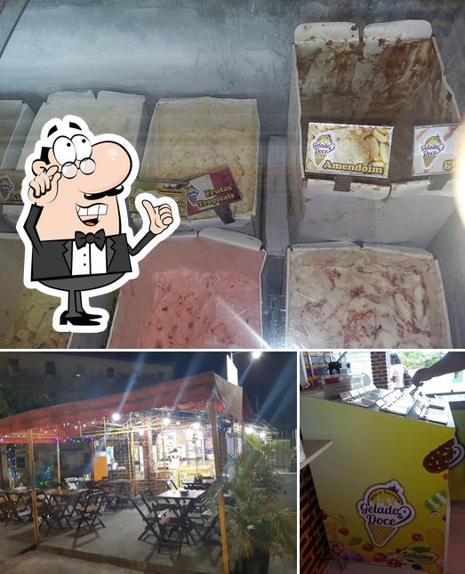 O interior do Gelado & Doce Açai e Sorvete