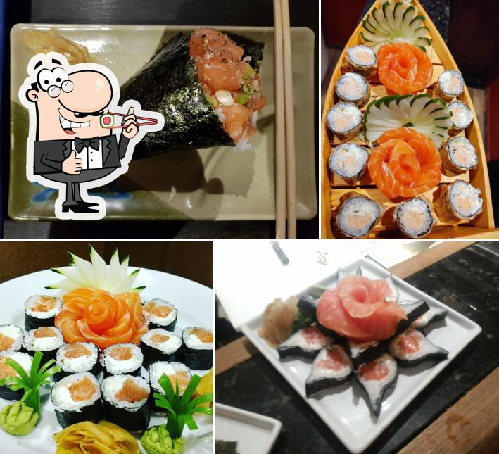 Prove diferentes opções de sushi