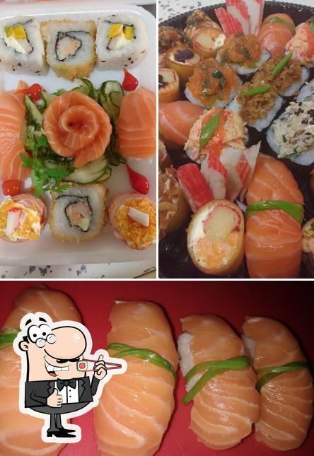 Prove diferentes opções de sushi