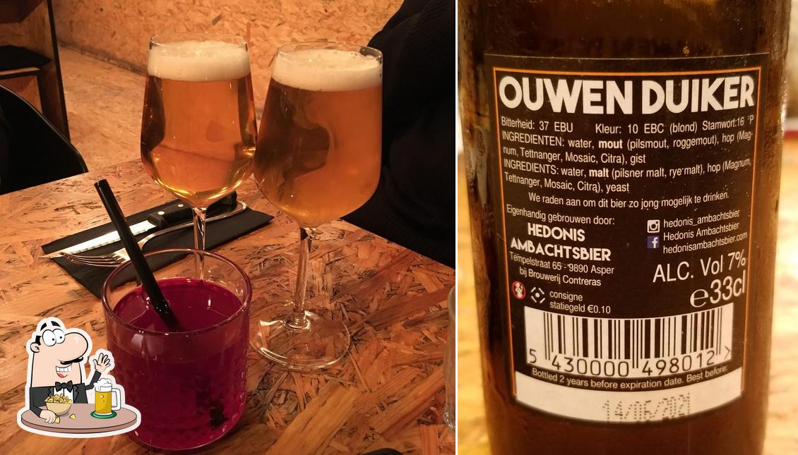 Vous pouvez prendre une pinte de bière blonde ou brune