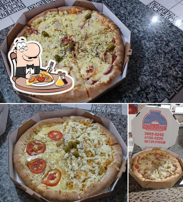 Escolha pizza no Pizzaria e Esfiharia Nova Pizza