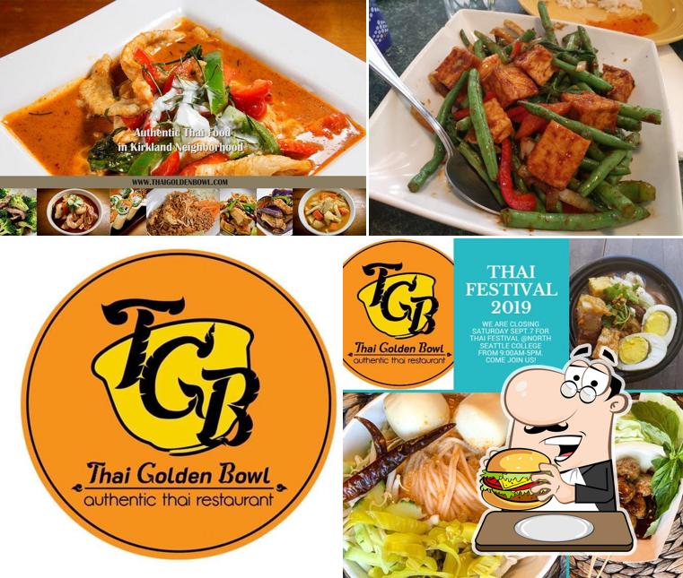 Try out a burger at Thai Golden Bowl