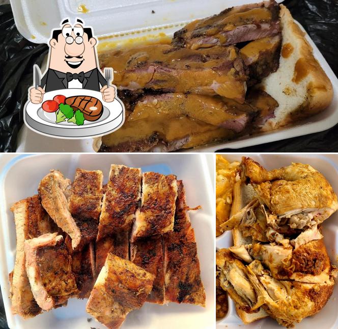 Pick meat dishes at Black Pearl's BBQ