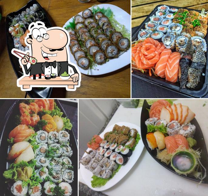 Prove diversas opções de sushi