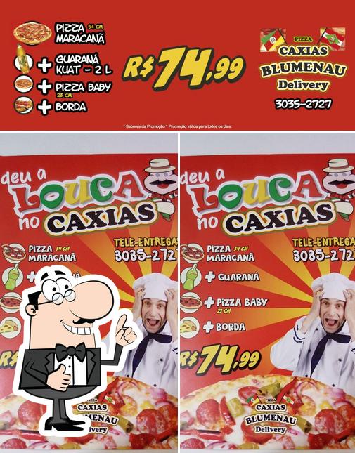 See this picture of Pizzaria Caxias