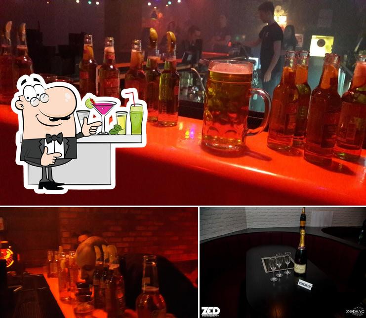 The image of bar counter and beer at Zodiac Nightclub