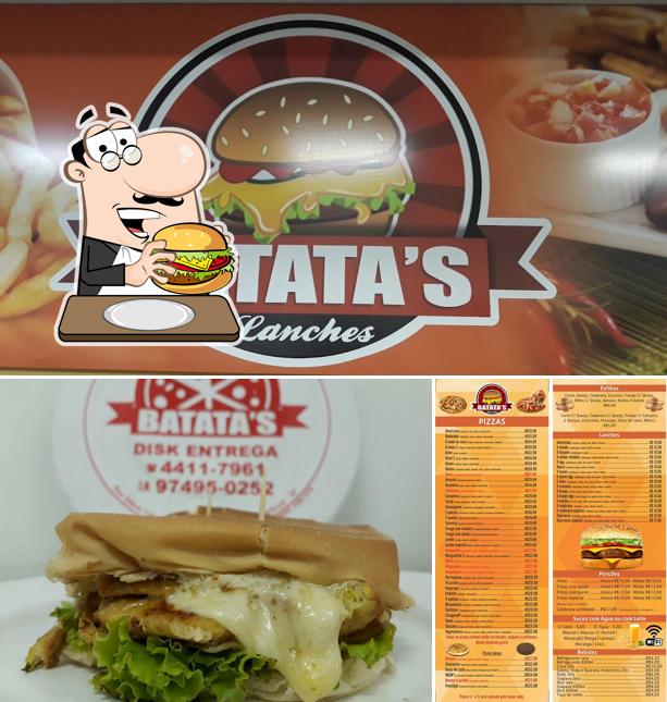 Peça um hambúrguer no Batata's Pizzaria e Lanchonete