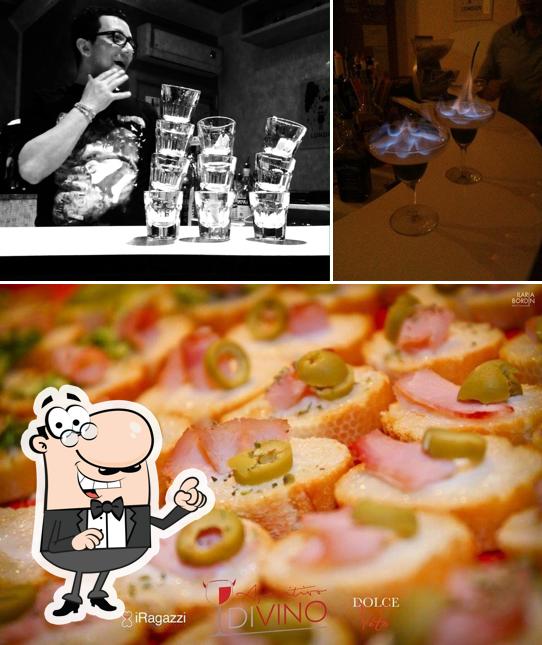 La foto di interni e pizza da Dolce Vita