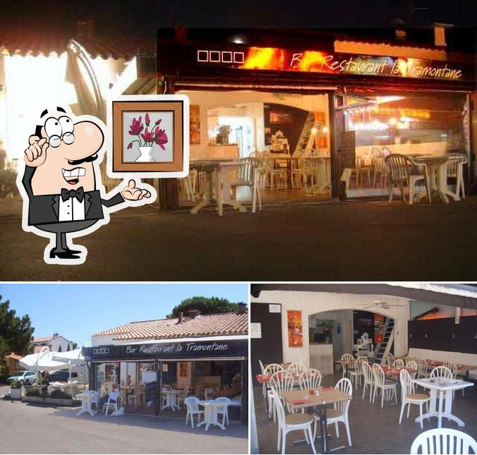 Vérifiez l’image affichant la intérieur et nourriture concernant Bar Restaurant La Tramontane