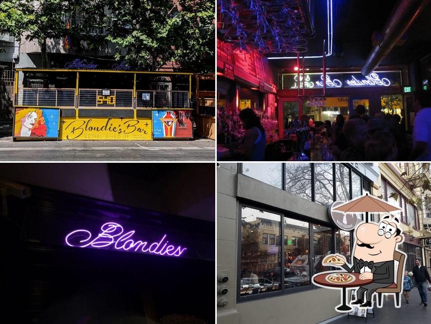 The exterior is an important feature of Blondie's Bar
