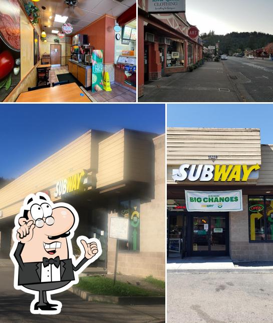 This is the image displaying interior and exterior at Subway