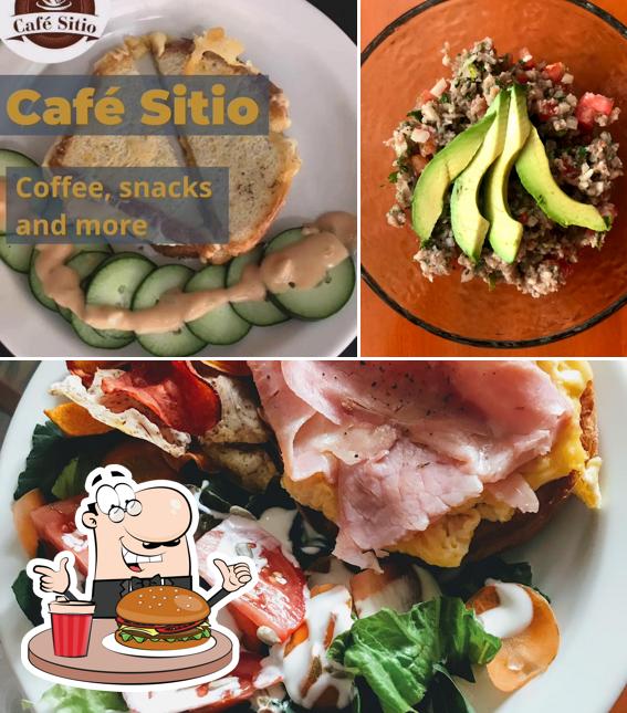 Get a burger at Café Sitio