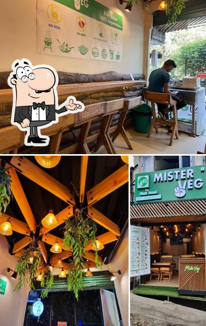 The image of interior and food at MisterVeg Mussoorie