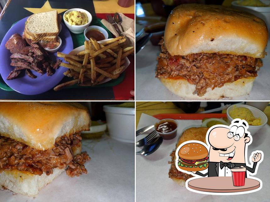 Try out a burger at Lone Star Bar-B-Q