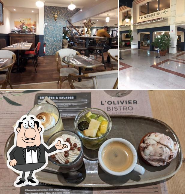 L’image de la intérieur et nourriture de L’Olivier Bistro’s