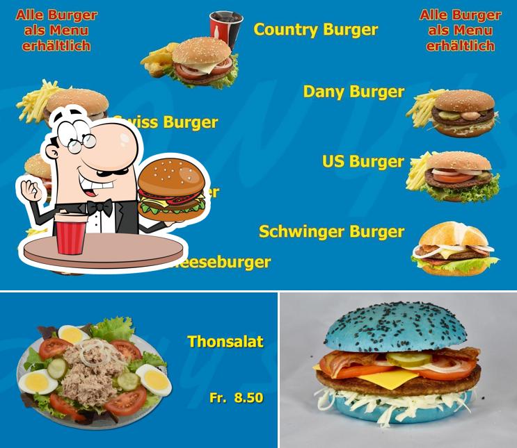 Commandez un hamburger à Dany's Restaurant