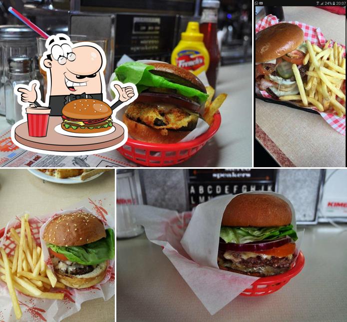 Try out a burger at Fatboy's Diner