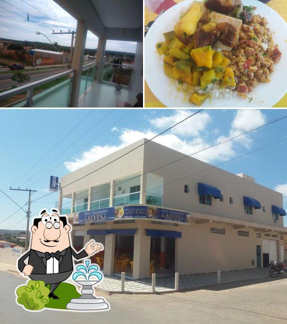 O Hotel e Restaurante Alves se destaca pelo exterior e comida