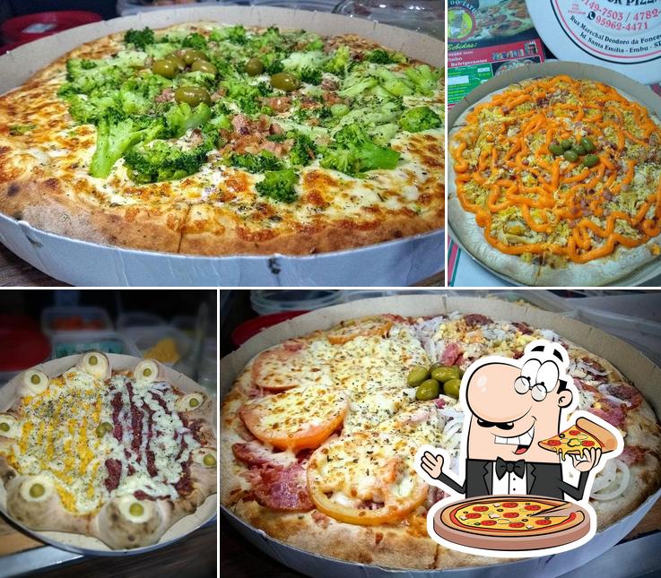 Escolha diferentes tipos de pizza