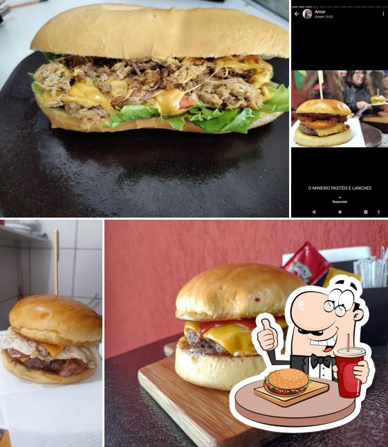 Peça um hambúrguer no O Mineiro - Pastéis e Lanches