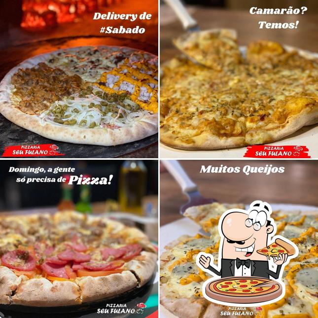 Escolha pizza no Pizzaria Seu Fulano