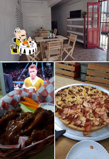 Take a look at the picture displaying food and interior at Pizzería Rústika