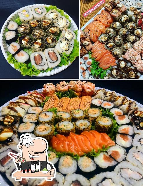 Prove diferentes opções de sushi