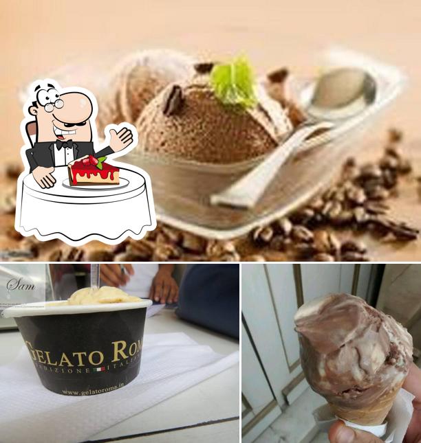 Gelato Roma serves a selection of desserts