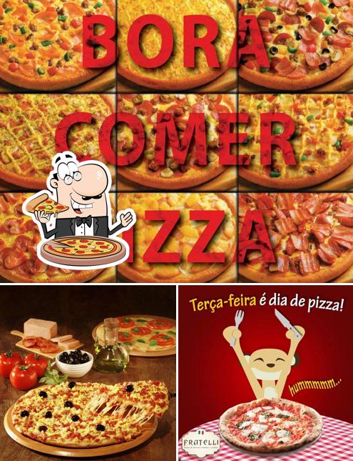 Consiga diferentes variedades de pizza