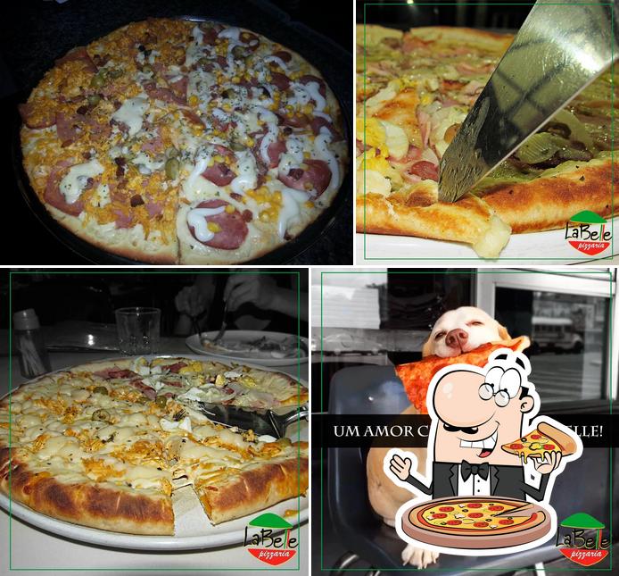 Escolha pizza no La Belle Pizzaria