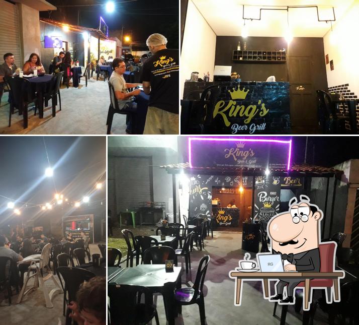 O interior do Kings Beer&grill