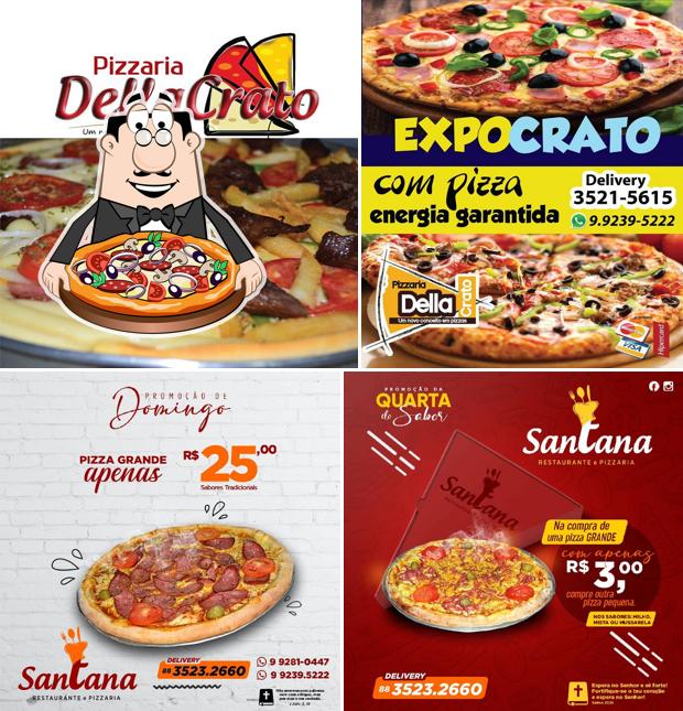 Escolha pizza no pizzaria dellacrato