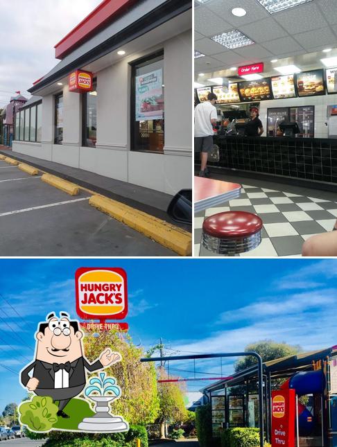 Entre los distintos productos que hay en Hungry Jack's Burgers Moorabbin también tienes exterior y interior