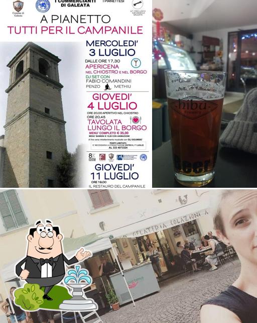 Tra le diverse cose da E Bar De Borg si possono trovare la esterno e birra