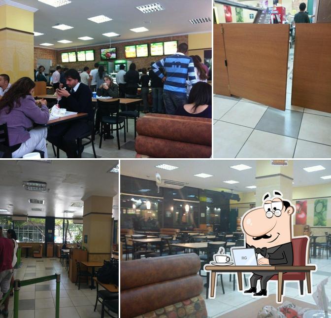 O interior do Subway