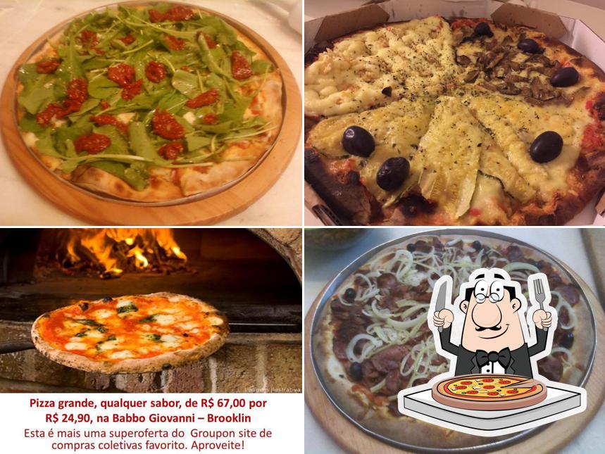 Escolha diferentes tipos de pizza