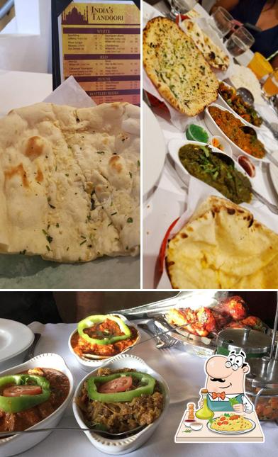 Food at India's Tandoori Indian Restaurant & Pizza