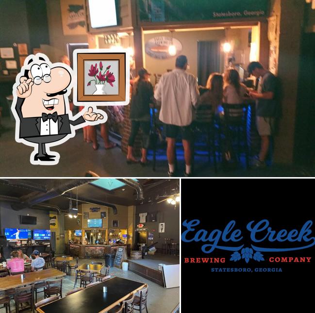 The interior of Eagle Creek Brewing Company