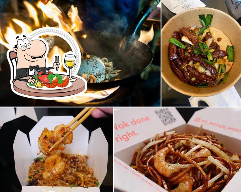 Order seafood at Mr Wong’s Wok & Box ️