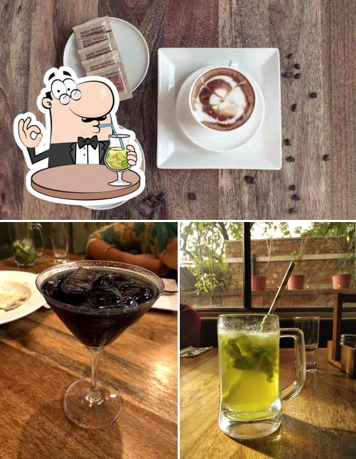 The picture of drink and food at The Filos - Café & Continental Restaurant