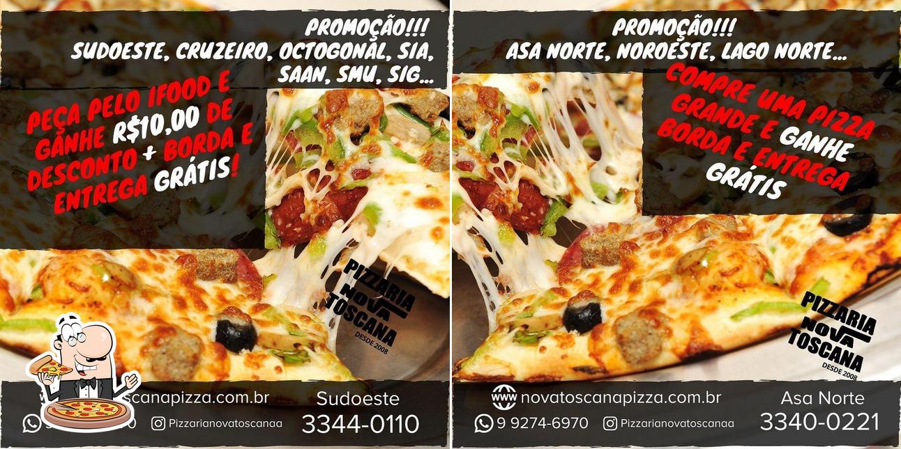 Experimente pizza no Nova Toscana Pizza