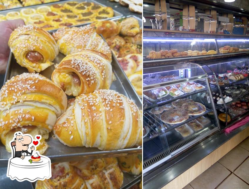 Panificadora e Pizzaria Castanheiras provê uma escolha de pratos doces