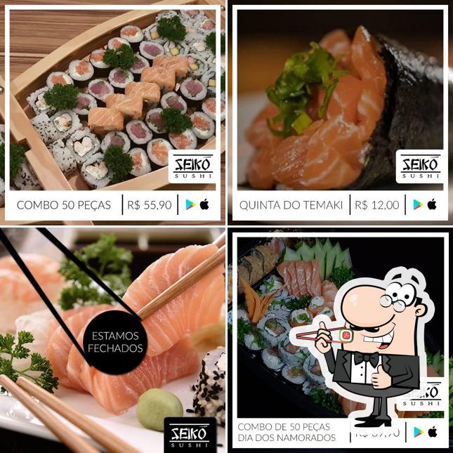 Prove diferentes opções de sushi