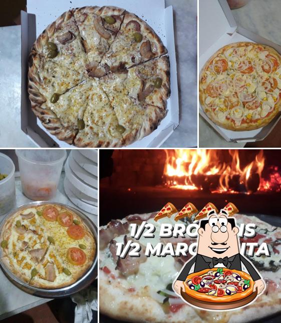 Escolha diferentes variedades de pizza