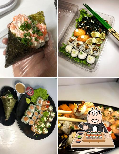 Peça diferentes opções de sushi