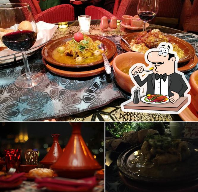 Comida en La Palmeraie Moroccan Restaurant