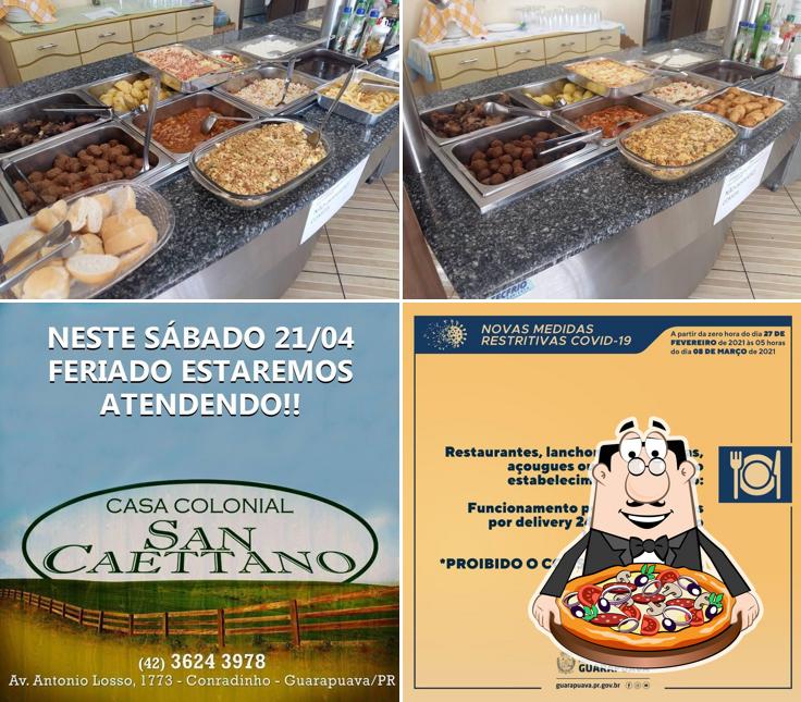 Consiga pizza no Casa Colonial San Caettano