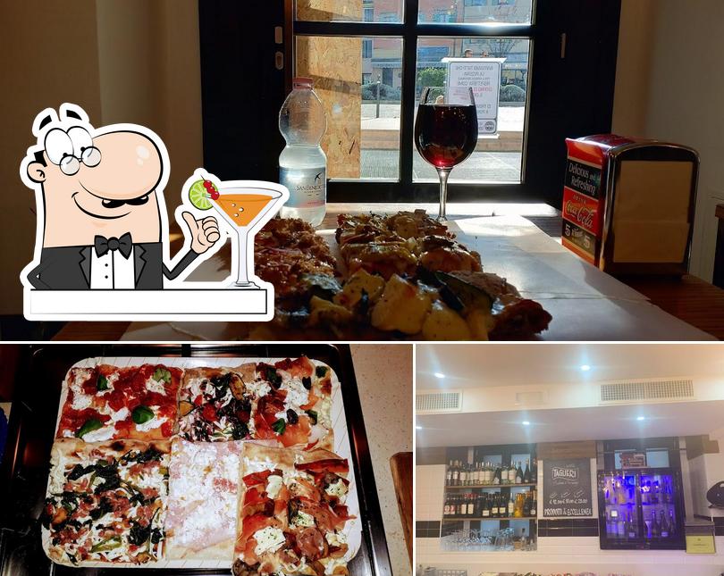 The image of drink and pizza at La Pizza di Paolo&Rosetta