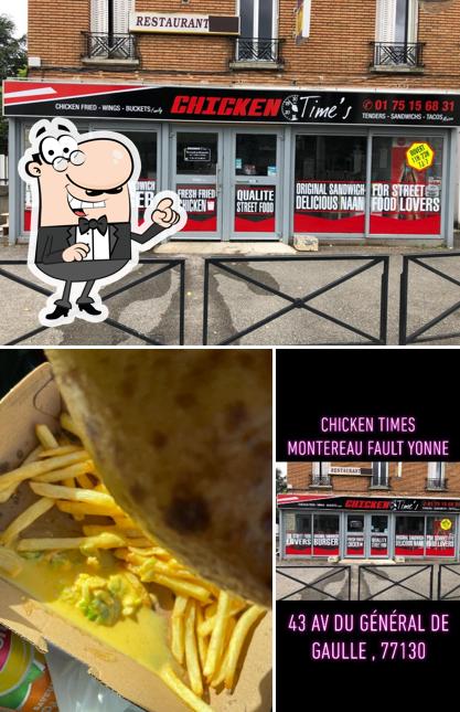 L’image de la intérieur et frites de Chicken time's’s