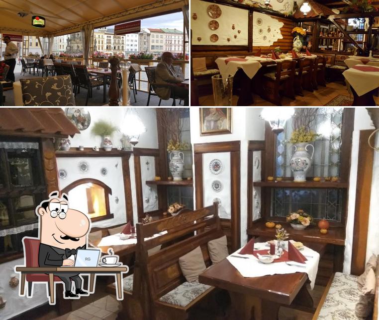 The interior of Moravská restaurace